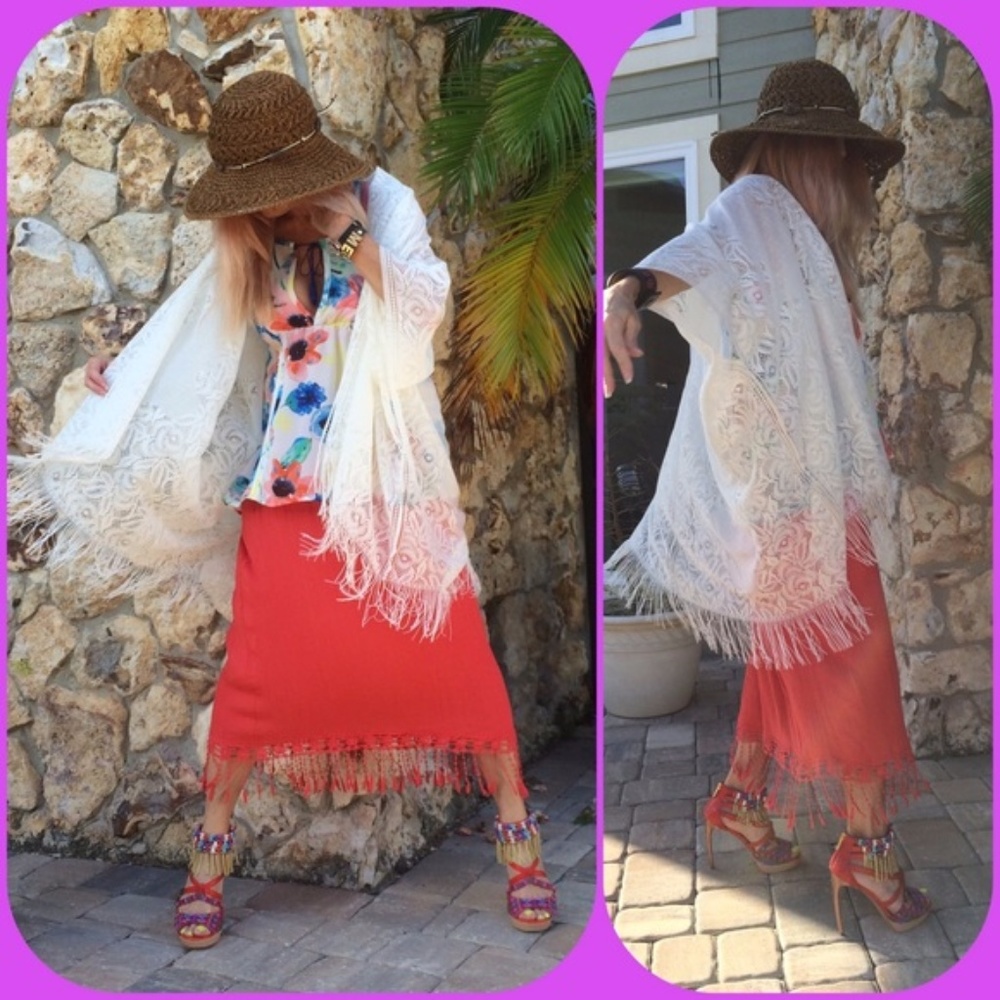 Bohemian Lace Kimono Style Top
